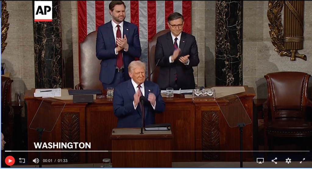 Trump addresses Congress